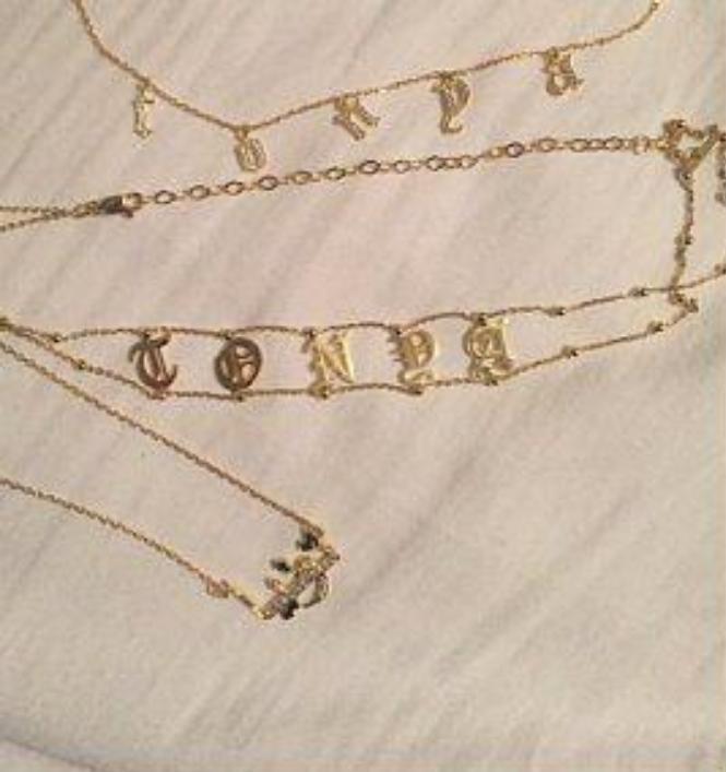 Personalized Double Chain Choker Necklace Worbaxshop.com