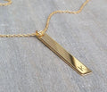 Name Plate Necklace (Vertical) Worbaxshop.com