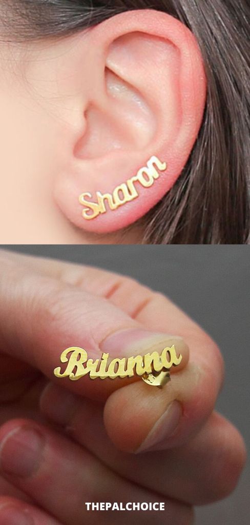 Personalized Sticky Name Earrings Worbaxshop.com