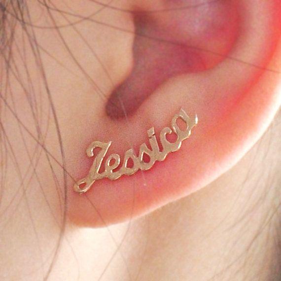 Personalized Sticky Name Earrings Worbaxshop.com