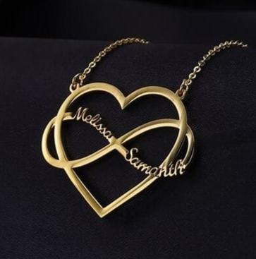 Heart Infinity Sign Couple Name Necklace Worbaxshop.com