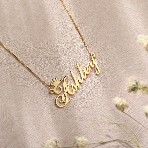 Personalized Single Name Necklace Worbaxshop.com