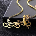 Angel Single Name Necklace Worbaxshop.com
