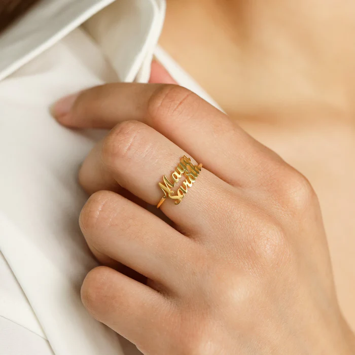 COUPLE NAME RING MY NAME NECKLACE.PK