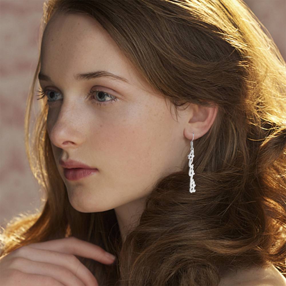 Personalized Drop Name Earrings Worbaxshop.com