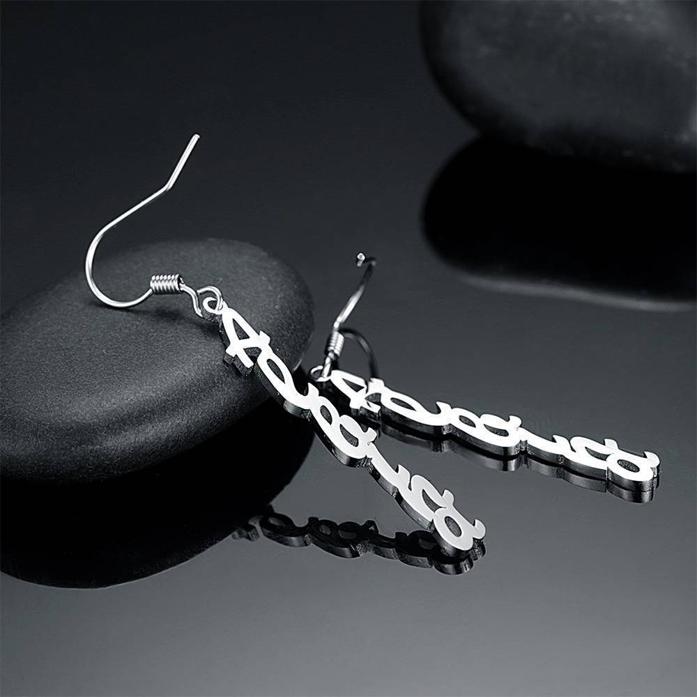 Personalized Drop Name Earrings Worbaxshop.com