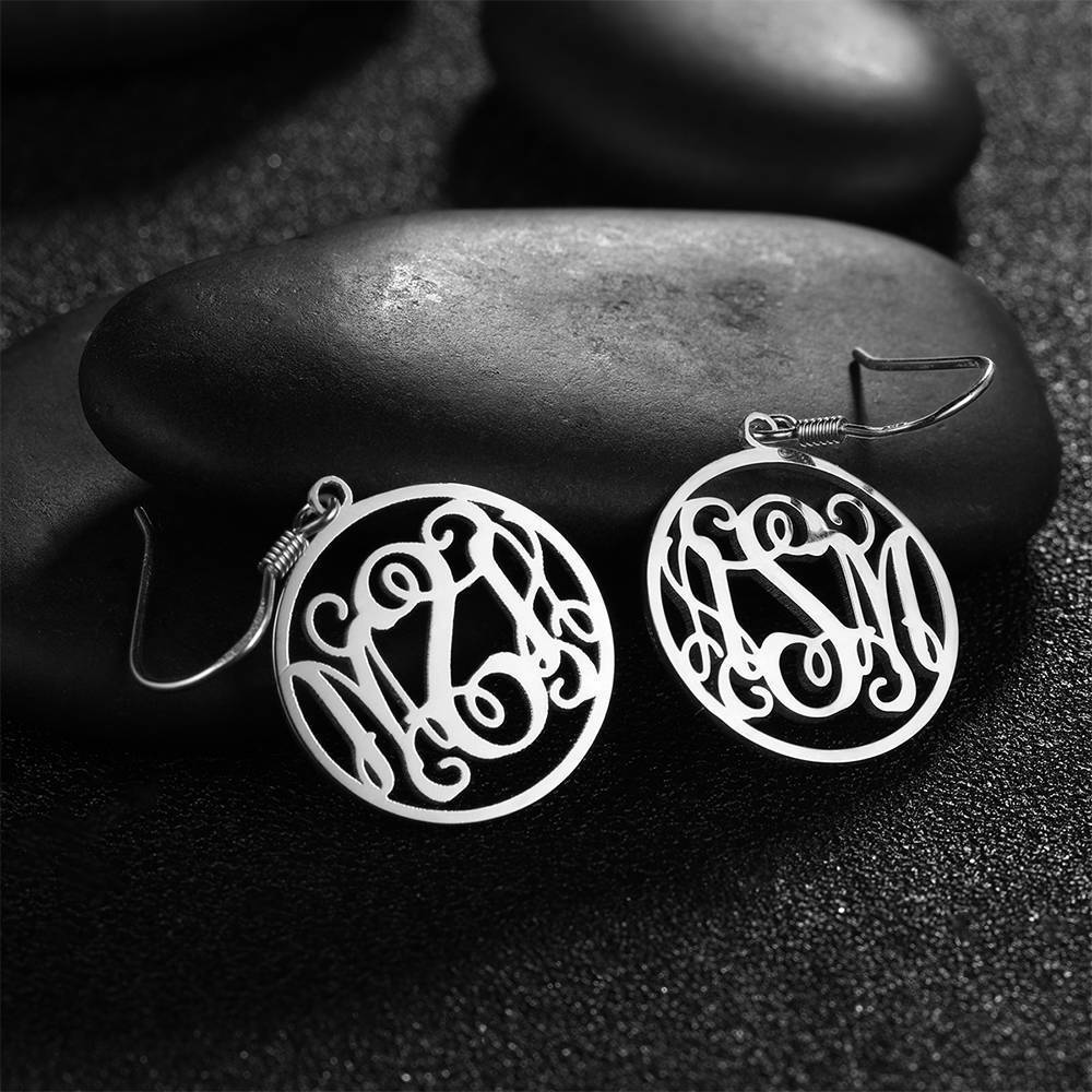 Personalized Monogram Name Earrings Worbaxshop.com