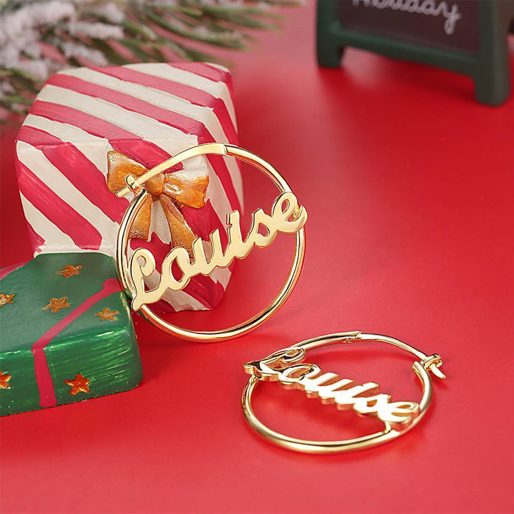 Personalized Name Earrings Unique Gifts Worbaxshop.com