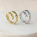 Couple Name Curled Rings - Customize Rings Worbaxshop.com