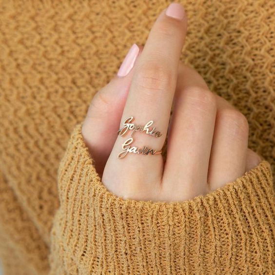 COUPLE NAME RING MY NAME NECKLACE.PK