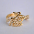 Zigzag Couple Name Rings - Customize Rings Worbaxshop.com