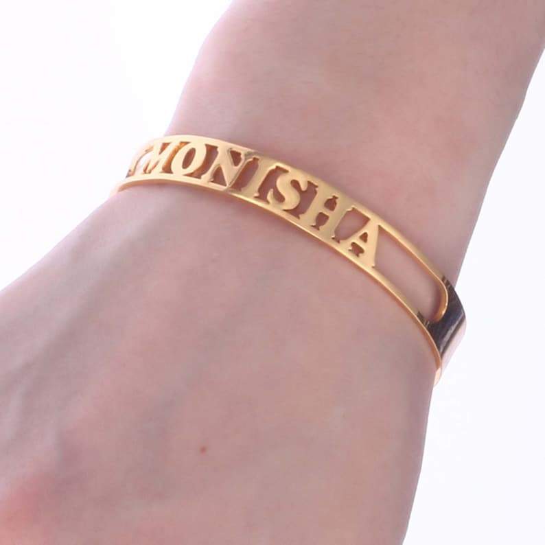 Duo Personalized Name Bangle Worbaxshop.com