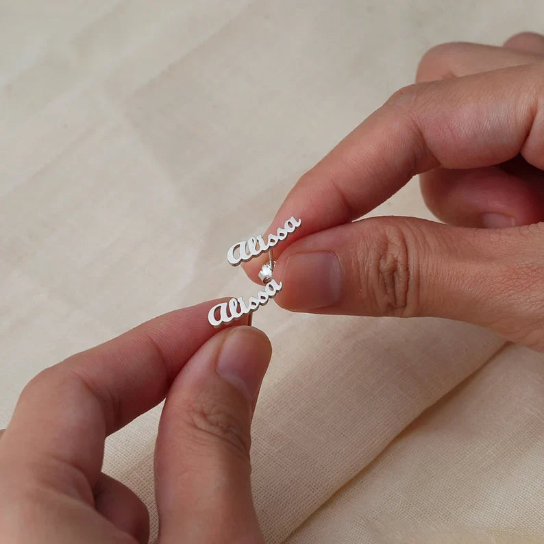 NAME EARRINGS Worbaxshop.com