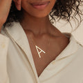 Large Sideways Initial Necklace Worbaxshop.com
