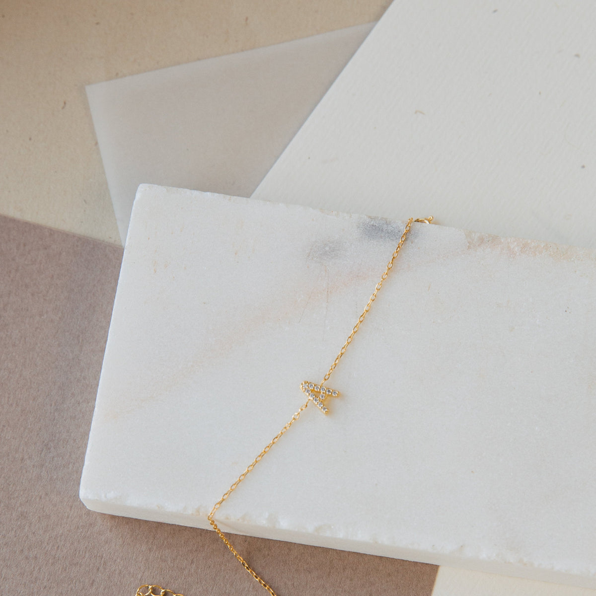 Pave Initial Bracelet Worbaxshop.com