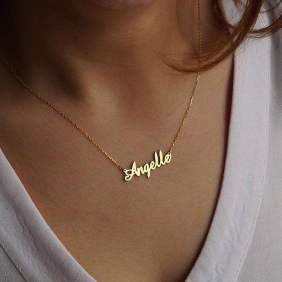 Personalized Single Name Necklace Worbaxshop.com