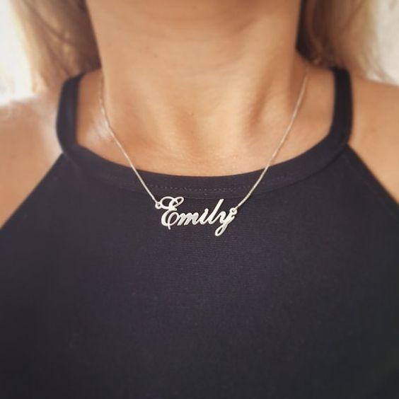 Personalized Single Name Necklace Worbaxshop.com