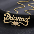 Frosted Heart Name Necklace Worbaxshop.com